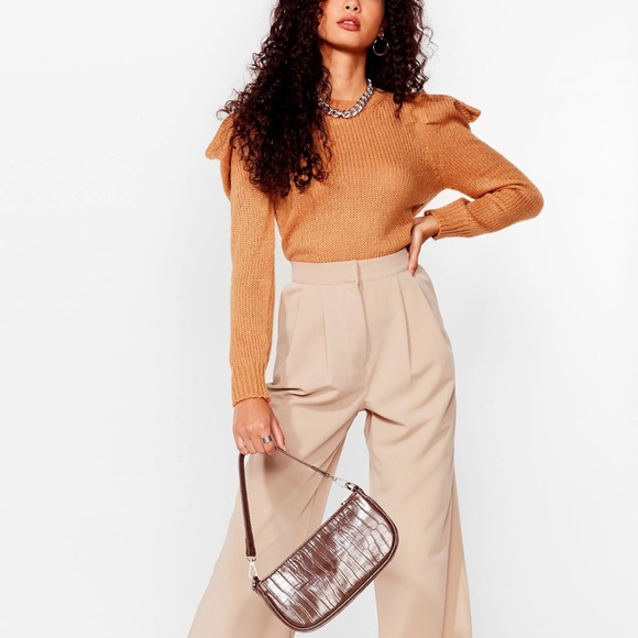 🐑 BRAVE SOUL IVORY PUFF SLEEVE KNIT SWEATER! - Picture 11 of 15